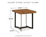 Fortmaine Coffee Table with 1 End Table in Brown/Black - PKG016528