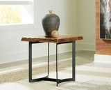 Fortmaine Coffee Table with 1 End Table in Brown/Black - PKG016528