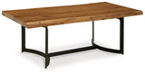 Fortmaine Coffee Table with 1 End Table in Brown/Black - PKG016528