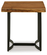 Fortmaine Coffee Table with 1 End Table in Brown/Black - PKG016528