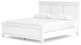 Fortman California King Panel Bed with Mirrored Dresser and 2 Nightstands in White - PKG015158