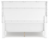 Fortman Queen Panel Bed with Mirrored Dresser and Chest in White - PKG015149