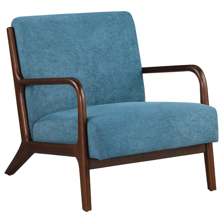 Foster Upholstered Wood Frame Accent Chair Peacock Blue - 902272