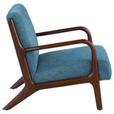 Foster Upholstered Wood Frame Accent Chair Peacock Blue - 902272