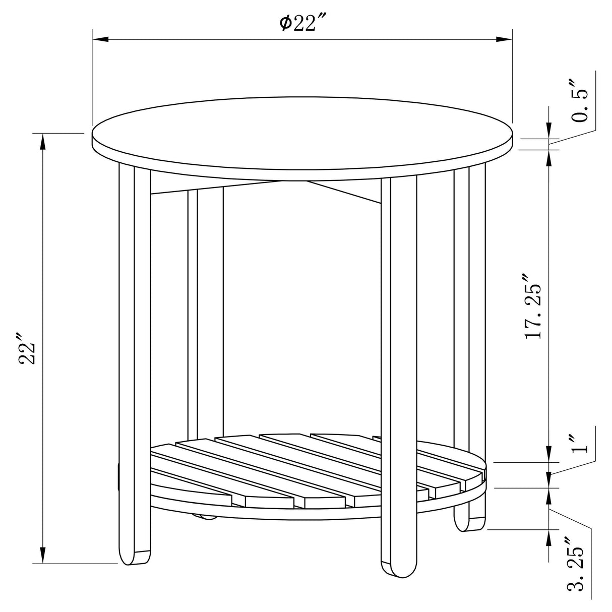 Fowler 1-shelf Round Engineered Wood Coffee Table Natural from Coaster - Luna Furniture