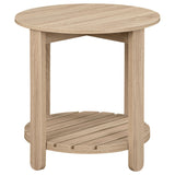 Fowler 1-shelf Round Engineered Wood Side End Table Natural from Coaster - Luna Furniture