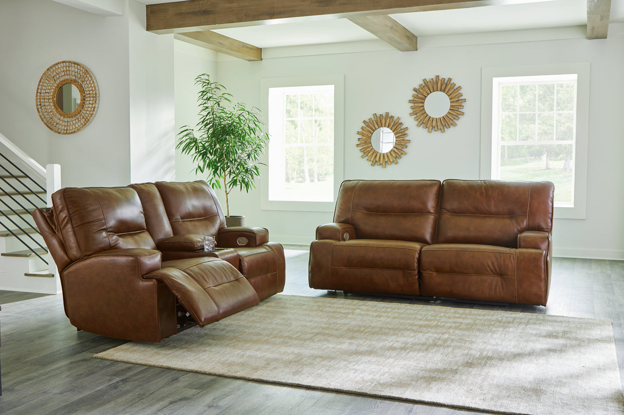 Francesca Sofa and Loveseat in Auburn - PKG014481