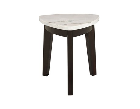 Francis White Marble TopTriangle End Table from Steve Silver - Luna Furniture