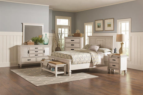 Franco Antique White Panel Bedroom Set -  Coaster - Luna Furniture