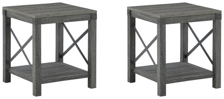 Freedan 2 End Tables in Grayish Brown - PKG010549