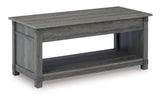 Freedan Coffee Table with 2 End Tables in Grayish Brown - PKG010550