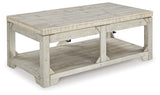 Fregine Coffee Table with 1 End Table in Whitewash from Ashley - Luna Furniture