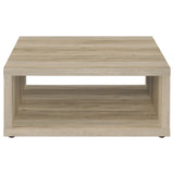 Frisco Square Engineered Wood Coffee Table Distressed Pine from Coaster - Luna Furniture