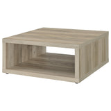 Frisco Square Engineered Wood Coffee Table Distressed Pine from Coaster - Luna Furniture