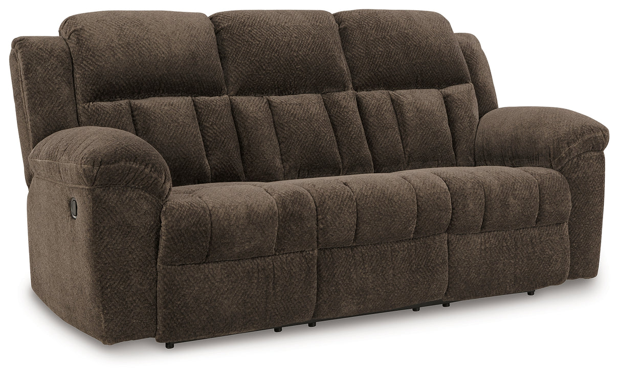 Frohn Chocolate Reclining Sofa - 3740788