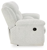 Frohn Snow Reclining Loveseat with Console - 3740594