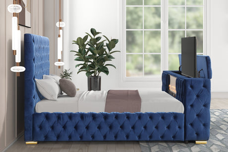 Future Blue Platform Bed - Queen, King *King - FUTURE BLUE King - Luna Furniture