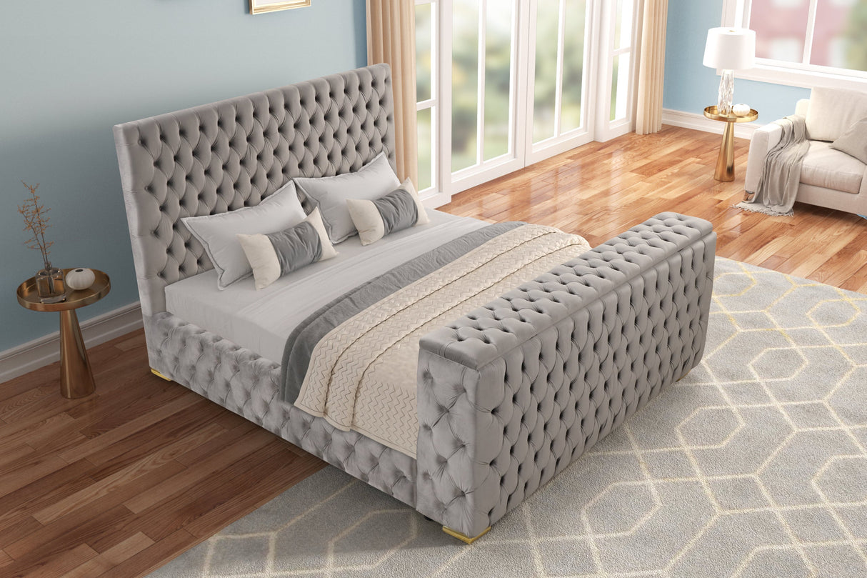 Future Gray Platform Bed - Queen, King *King - FUTURE GRAY King - Luna Furniture