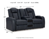 Fyne-Dyme Sofa, Loveseat and Recliner in Sapphire - PKG016479