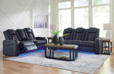 Fyne-Dyme Sofa, Loveseat and Recliner in Sapphire - PKG016479