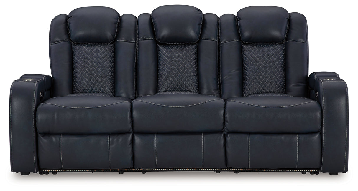 Fyne-Dyme Sofa, Loveseat and Recliner in Sapphire - PKG016479