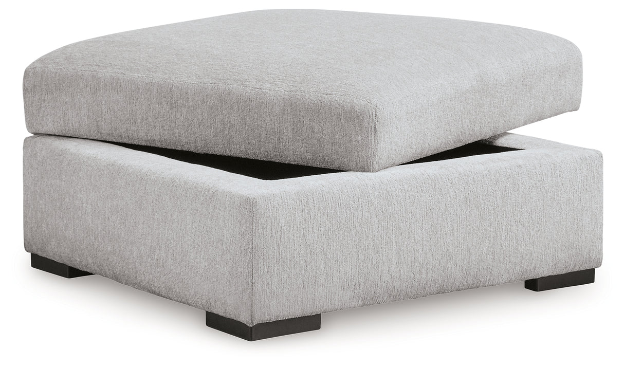 Gabyleigh Nickel Ottoman With Storage - 2090411