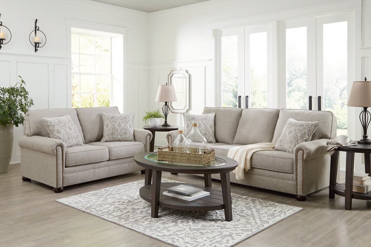 Gaelon Sofa and Loveseat in Dune - PKG015824