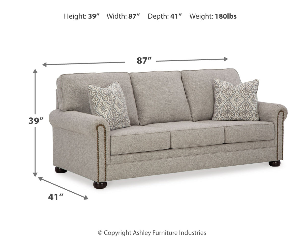 Gaelon Sofa, Loveseat, Chair and Ottoman in Dune - PKG015825