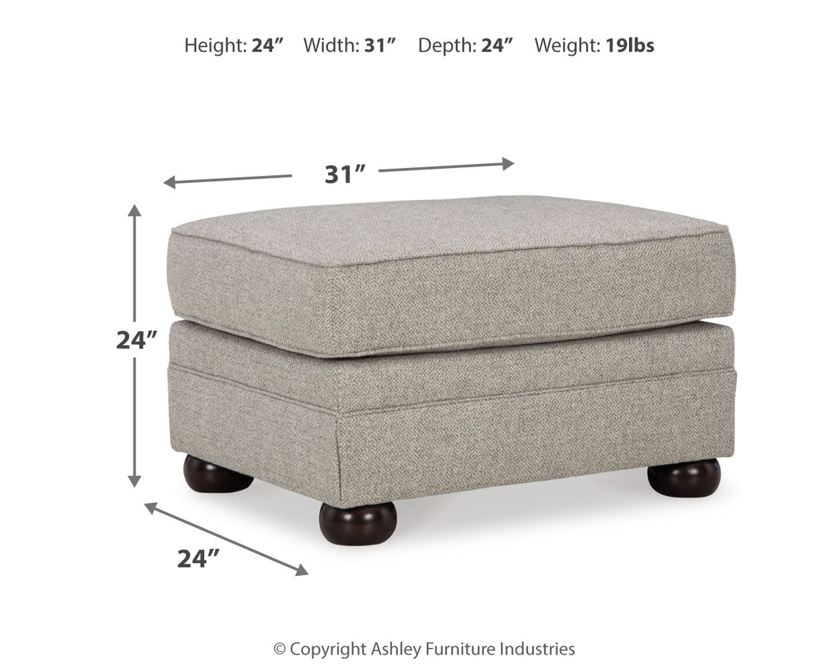 Gaelon Sofa, Loveseat, Chair and Ottoman in Dune - PKG015825