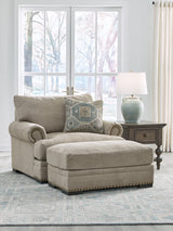 Galemore Chair and Ottoman in Quarry from Ashley - Luna Furniture