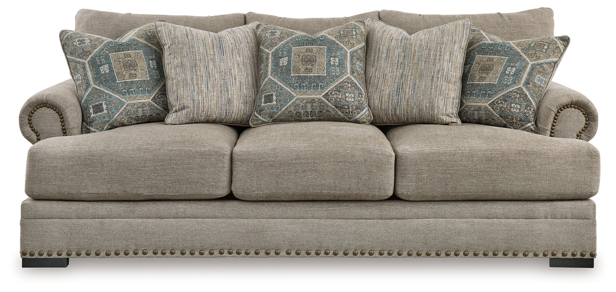 Galemore Sofa, Loveseat, Chair and Ottoman in Quarry from Ashley - Luna Furniture