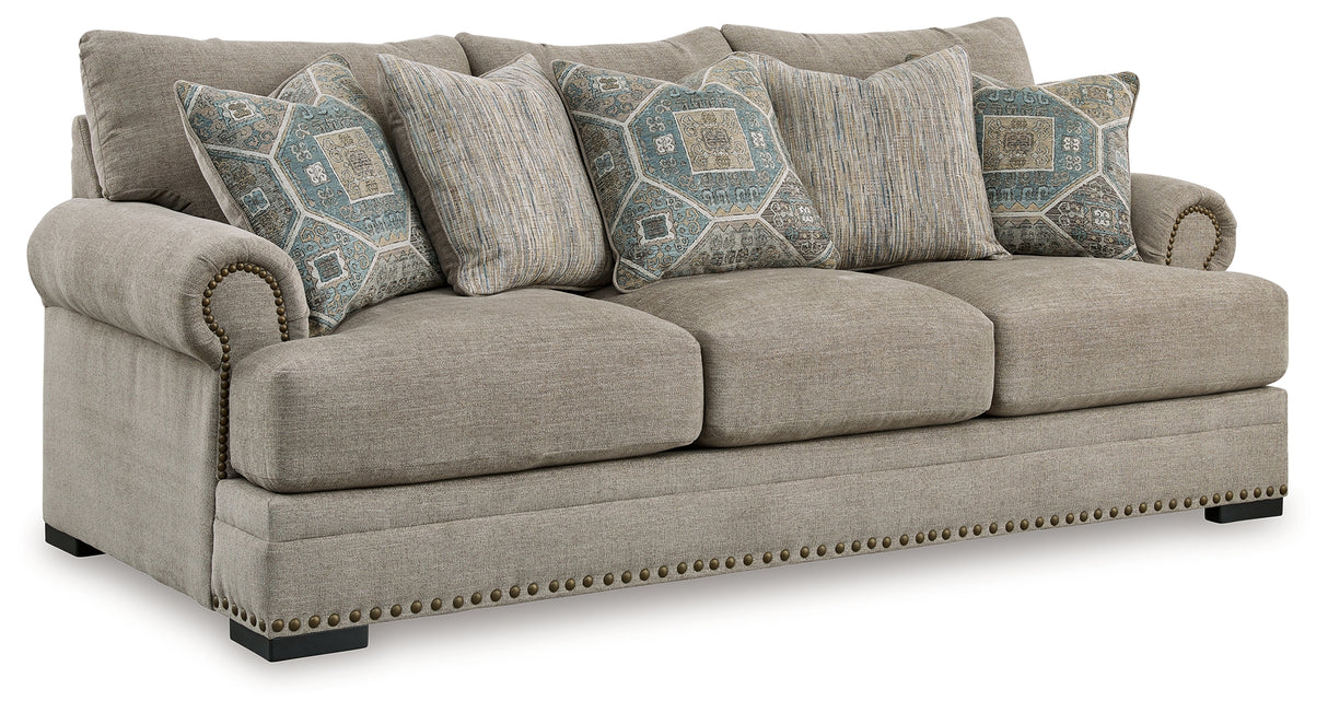 Galemore Sofa, Loveseat, Chair and Ottoman in Quarry from Ashley - Luna Furniture