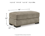 Galemore Sofa, Loveseat, Chair and Ottoman in Quarry from Ashley - Luna Furniture