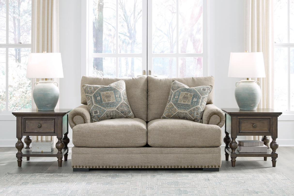 Galemore Sofa, Loveseat, Chair and Ottoman in Quarry from Ashley - Luna Furniture