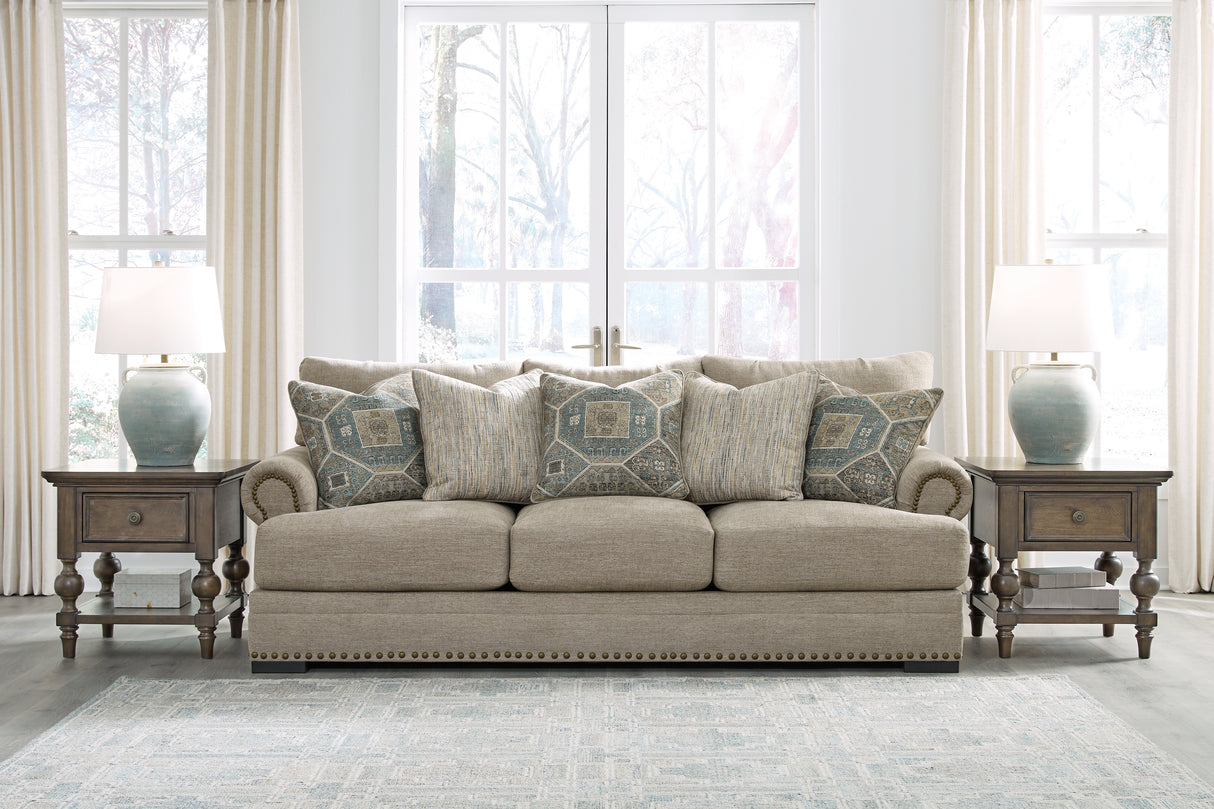 Galemore Sofa, Loveseat, Chair and Ottoman in Quarry from Ashley - Luna Furniture