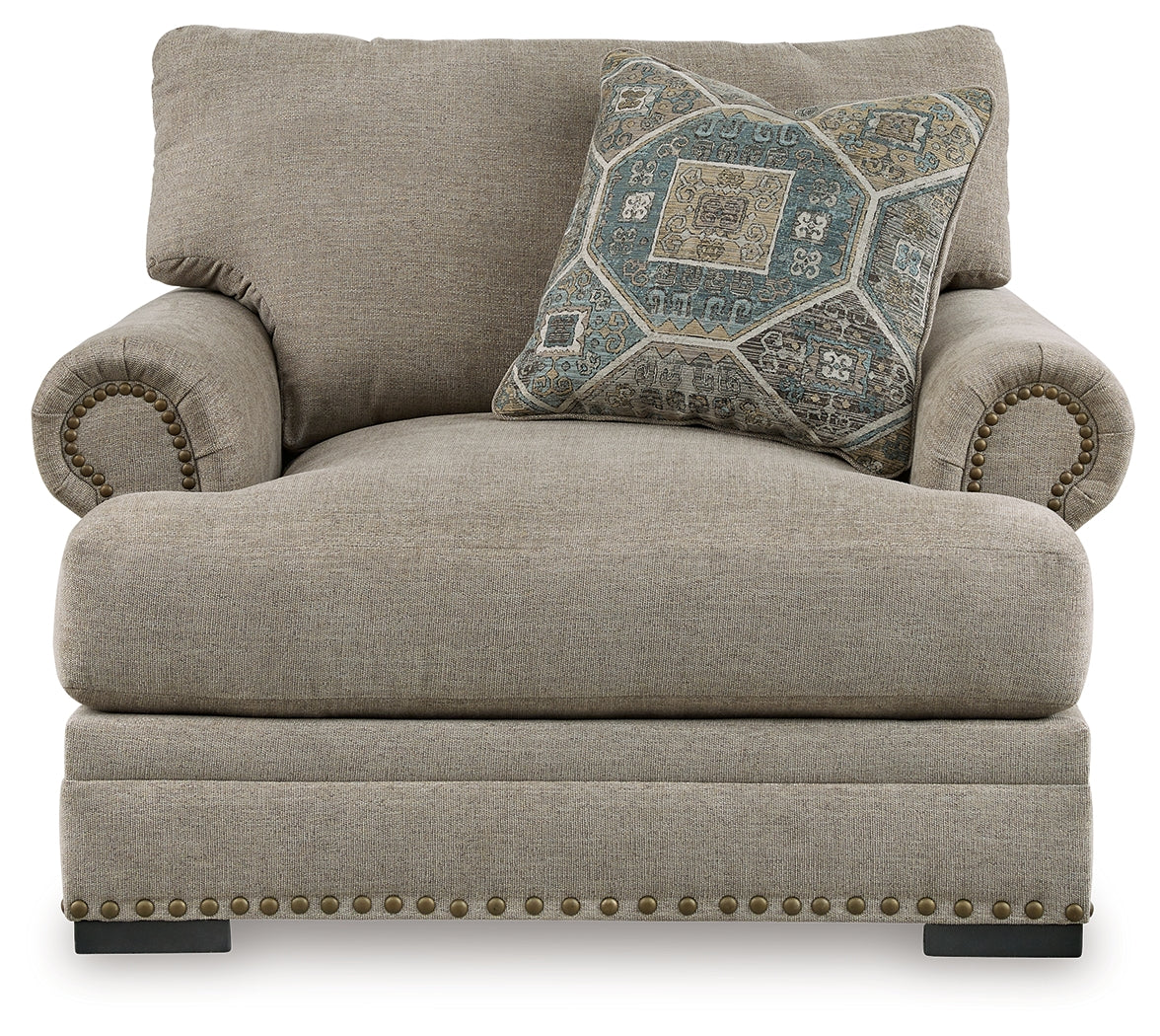 Galemore Sofa, Loveseat, Chair and Ottoman in Quarry from Ashley - Luna Furniture