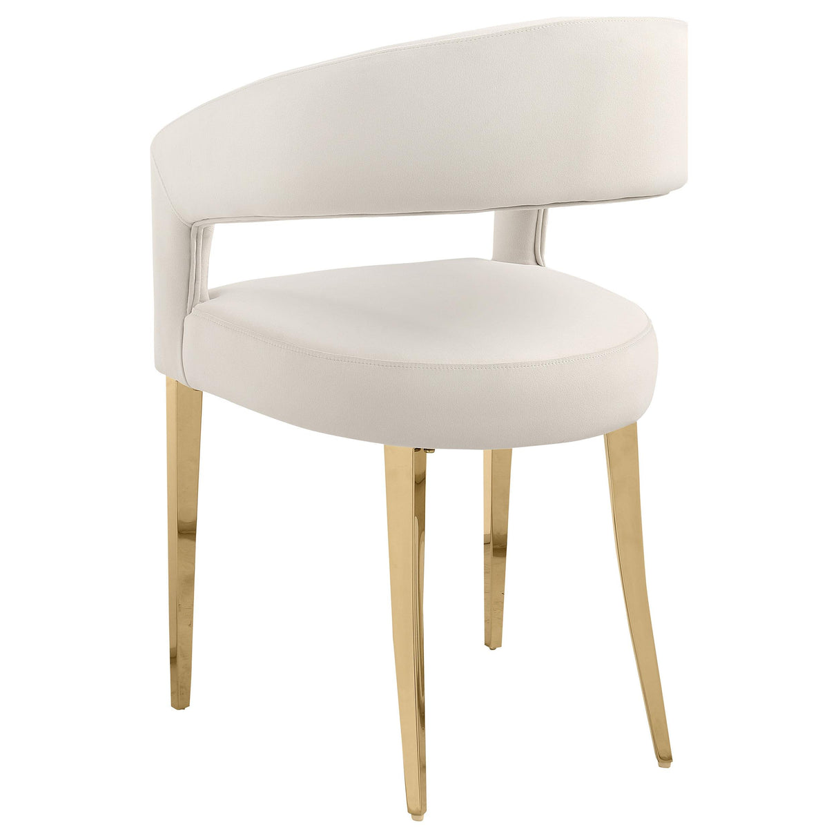 Galiano Velvet Upholstered Dining Arm Chair Beige (Set of 2) from Coaster - Luna Furniture