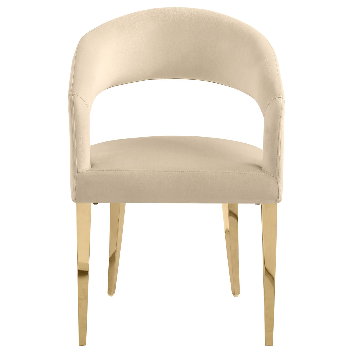 Galiano Velvet Upholstered Dining Arm Chair Cream (Set of 2) from Coaster - Luna Furniture