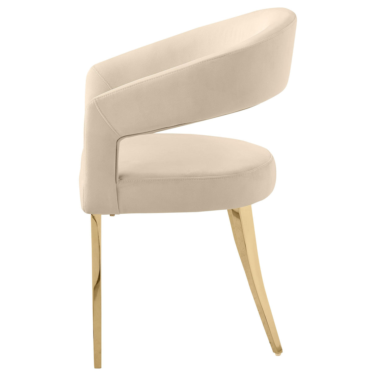 Galiano Velvet Upholstered Dining Arm Chair Cream (Set of 2) from Coaster - Luna Furniture