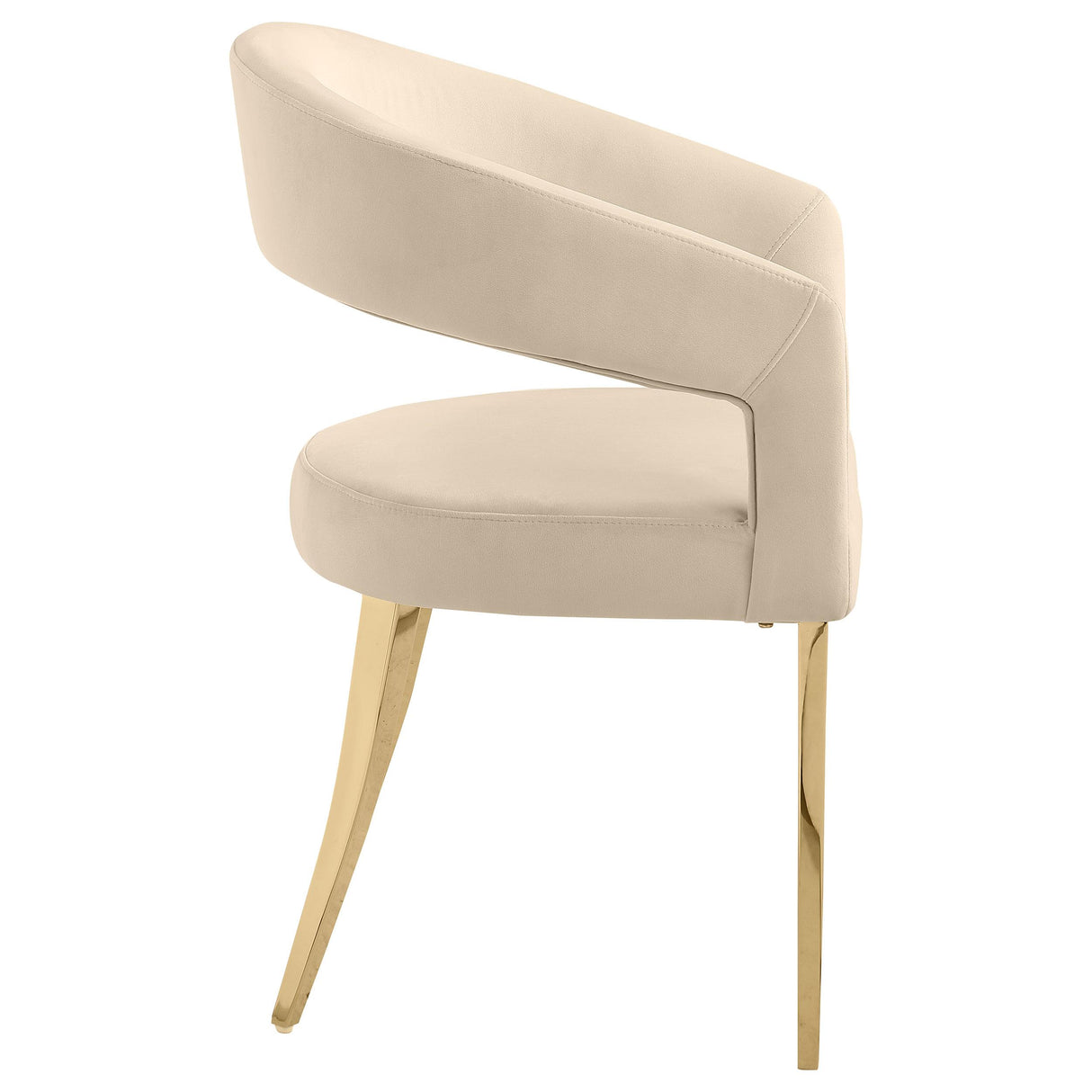 Galiano Velvet Upholstered Dining Arm Chair Cream (Set of 2) from Coaster - Luna Furniture