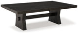 Galliden Coffee Table with 1 End Table in Black - PKG016522