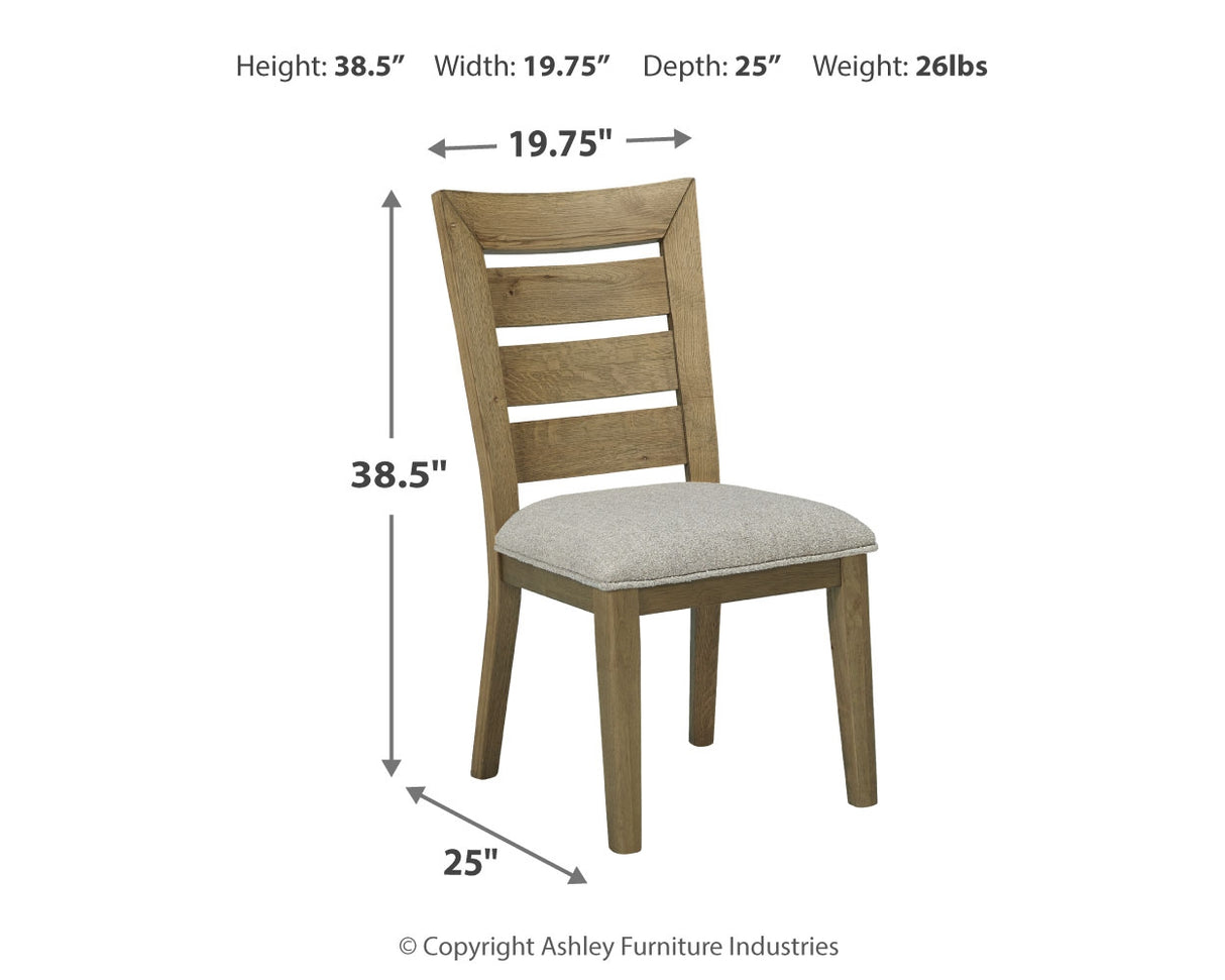 Galliden Dining Table and 10 Chairs with Storage in Light Brown - PKG018664