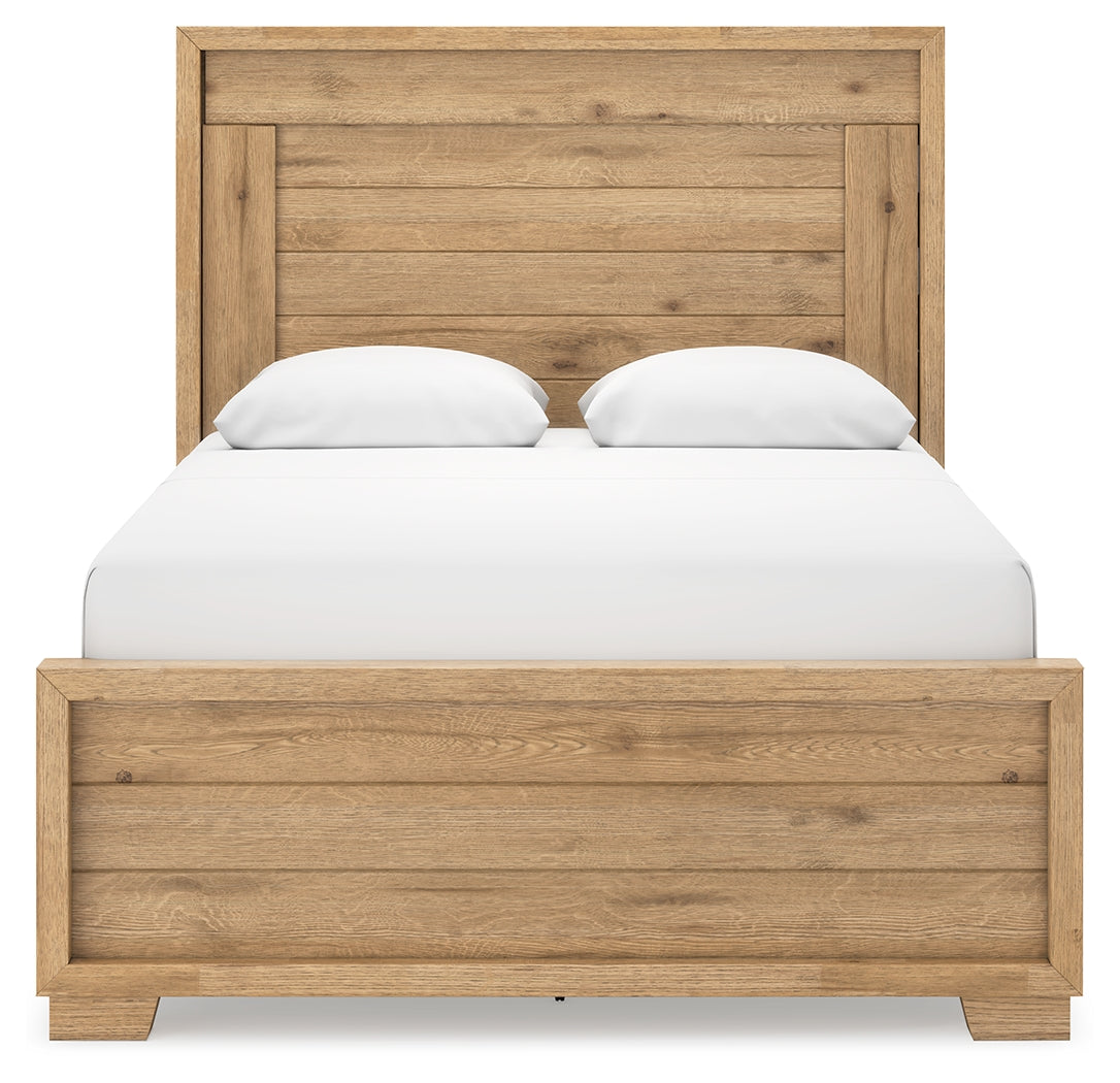 Galliden Queen Panel Bed with Dresser in Light Brown - PKG016934