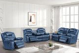 Galveston Blue Oversized 3-Piece Reclining Living Room Set from Happy Homes - Luna Furniture