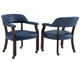 Game Table and Chairs, Tournament, 6-Piece, Navy from Steve Silver - Luna Furniture