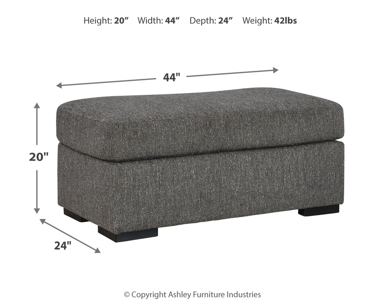 Gardiner Chair and Ottoman in Pewter from Ashley - Luna Furniture