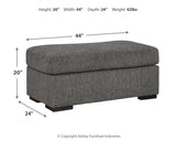 Gardiner Sofa Chaise with Ottoman in Pewter - PKG016057