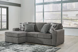 Gardiner Sofa Chaise with Ottoman in Pewter - PKG016057