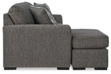 Gardiner Sofa Chaise with Ottoman in Pewter - PKG016057