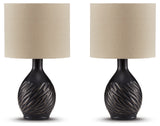 Garinton 2-Piece Table Lamp Set in Black from Ashley - Luna Furniture